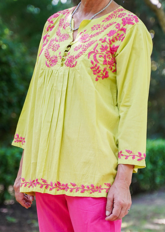 TUNIC INDIAN DELIGHT LIME