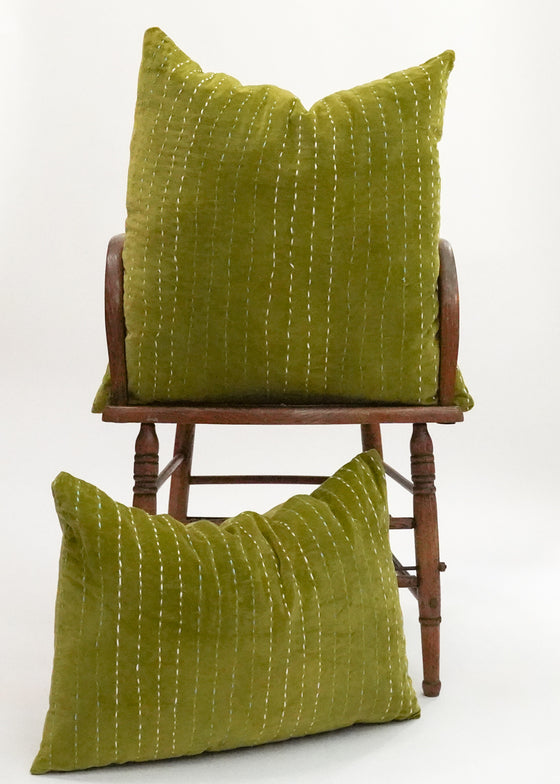 VELVET STITCHED GREEN