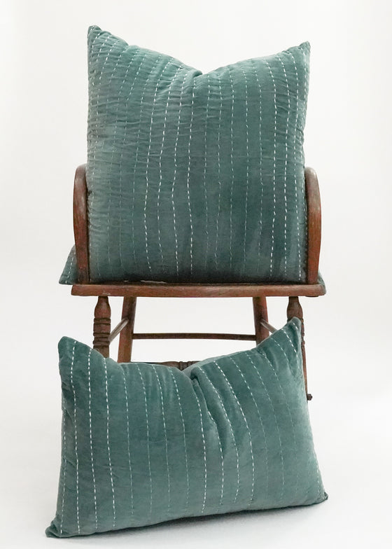 VELVET STITCHED AQUA