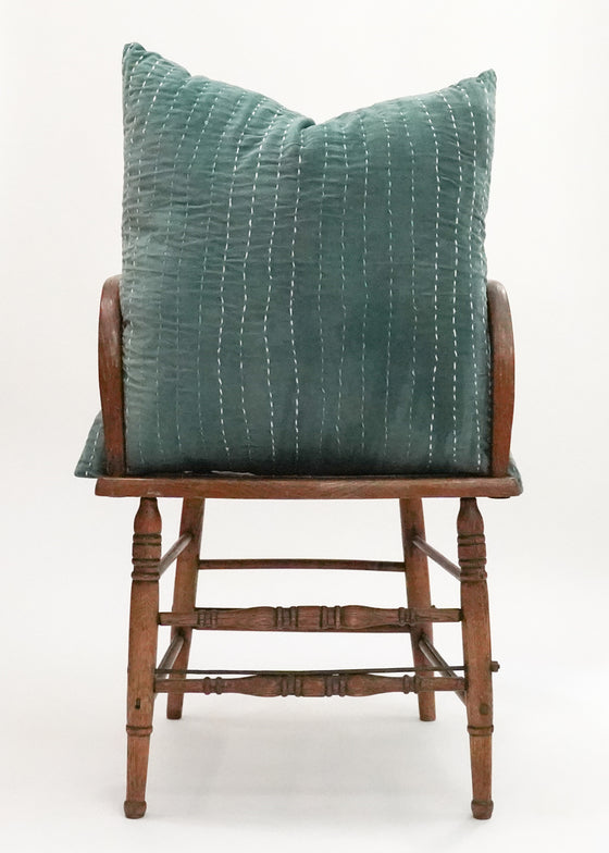 VELVET STITCHED AQUA