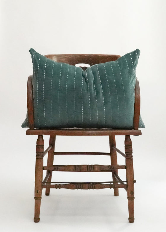 VELVET STITCHED AQUA
