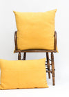 CUSHION MUSTARD STITCHED