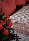 PILLOWCASE PLUME PAISLEY ROSE - India Ink Home Decor