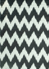 BLACK CREAM ZIGGY ZAG 120 x 180 - India Ink Home Decor
