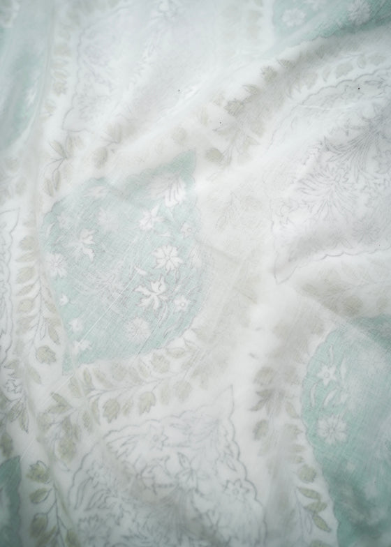 DOHAR PAISLEY TRELLIS GREEN/AQUA