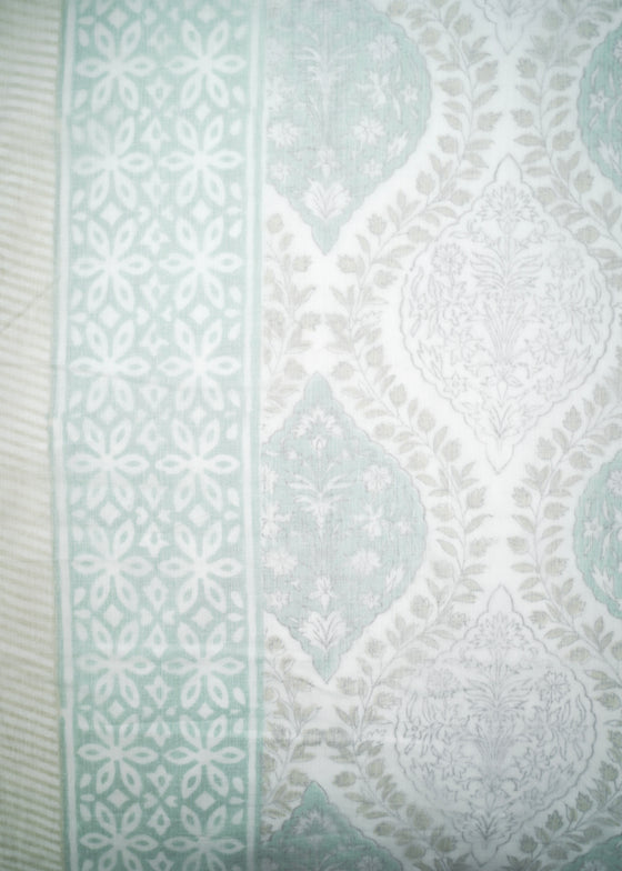 DOHAR PAISLEY TRELLIS GREEN/AQUA