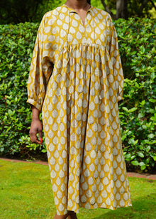  DRESS DEWDROP MUSTARD