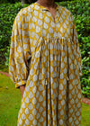 DRESS DEWDROP MUSTARD