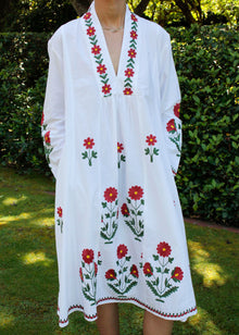  DRESS EMBROIDERED MARIGOLD