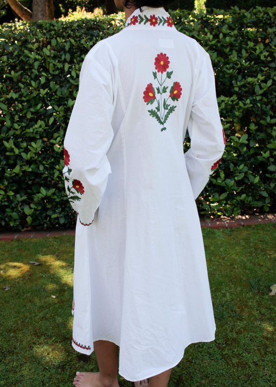 DRESS EMBROIDERED MARIGOLD