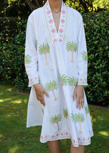  DRESS EMBROIDERED PALM
