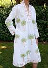 DRESS EMBROIDERED PALM