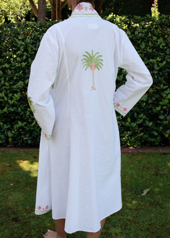 DRESS EMBROIDERED PALM