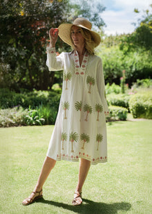  DRESS EMBROIDERED PALM