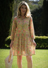 DRESS TIERED MEADOW LIME
