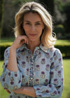 DRESS TIERED BLUE MARIGOLD