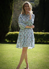 DRESS TIERED BLUE MARIGOLD