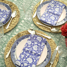  NAPKINS SET SPRING DARK BLUE