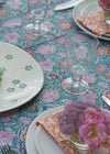 TABLECLOTH ENCHANTED GARDEN AQUA