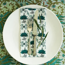  NAPKINS SET FLOWER AND FRILLS JADE