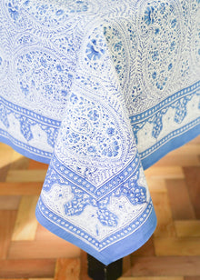  TABLECLOTH DELICATE PAISLEY BLUE
