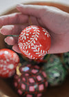 BAUBLE HOLIDAY RED M - India Ink Home Decor