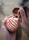 BAUBLE RIBBON STRIPE RED L - India Ink Home Decor