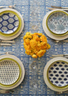 TABLECLOTH BLOCK PRINT GARDEN BLUE - India Ink Home Decor