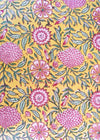 TABLECLOTH FLORAL ORCHID MUSTARD
