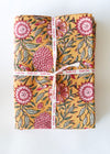 TABLECLOTH FLORAL ORCHID MUSTARD