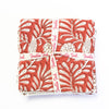 NAPKINS SET GARDEN BLOCK TERRACOTTA