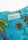 VELVET POUCH GARDEN OF EDEN BLUE