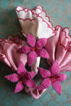 NAPKIN RING FLORAL RED & PINK
