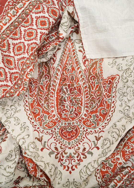 KANTHA GRAND PAISLEY TERRACOTTA