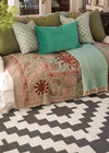 CHARCOAL AZTEC LARGE - India Ink Home Decor