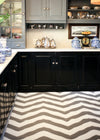 GREY ZIG ZAG LARGE - India Ink Home Decor
