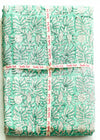 TABLECLOTH BLOCK PRINT GARDEN AQUA - India Ink Home Decor