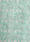TABLECLOTH BLOCK PRINT GARDEN AQUA - India Ink Home Decor