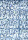 TABLECLOTH BLOCK PRINT GARDEN BLUE - India Ink Home Decor
