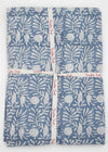 TABLECLOTH BLOCK PRINT GARDEN BLUE - India Ink Home Decor