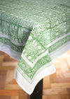 TABLECLOTH GARDEN BLOCK GREEN - India Ink Home Decor