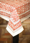 TABLECLOTH GARDEN BLOCK TERRACOTTA