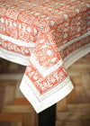 TABLECLOTH GARDEN BLOCK TERRACOTTA