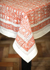 TABLECLOTH GARDEN BLOCK TERRACOTTA