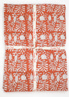 TABLECLOTH GARDEN BLOCK TERRACOTTA