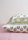 PILLOWCASE AUTUMN POMEGRANATE GREEN - India Ink Home Decor