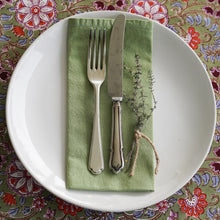  NAPKINS SET PLAIN GREEN