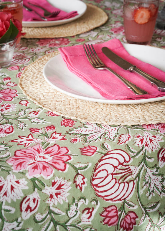 TABLECLOTH HONEY BUNCH GREEN