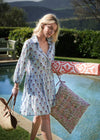 DRESS TIERED BLUE MARIGOLD