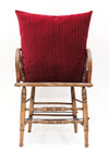 CUSHION VELVET STITCHED BERRY